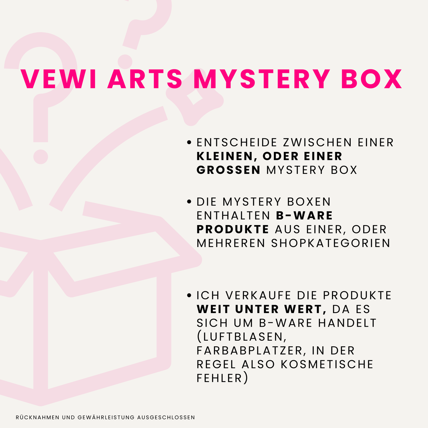 MYSTERY BOX - Überraschung! VeWi • Arts