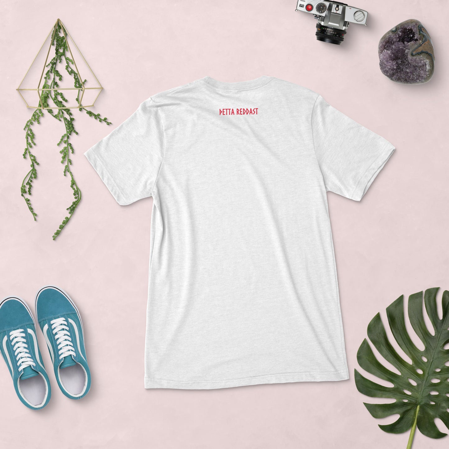Weißes T-Shirt mit Tölter-Print "Petta reddast"