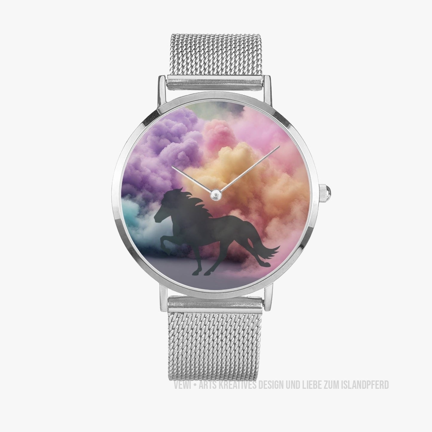 Ultra-thin Stainless Steel Quartz Watch „Cloudy Tölt“