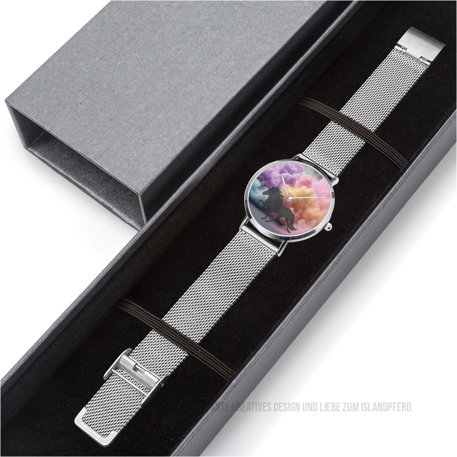 Ultra-thin Stainless Steel Quartz Watch „Cloudy Tölt“