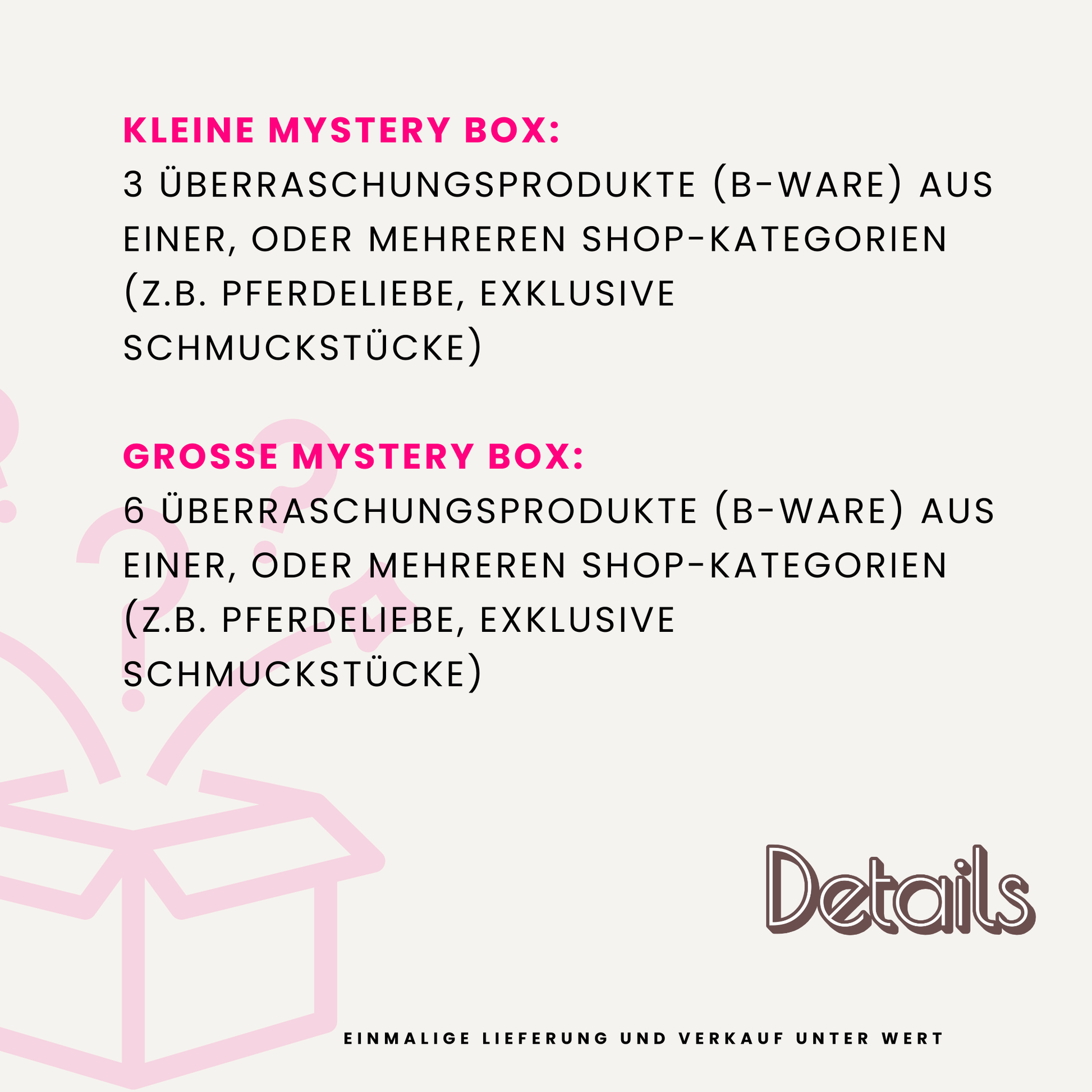 MYSTERY BOX - Überraschung! - Klein (3 Produkte) - Überraschungsbox