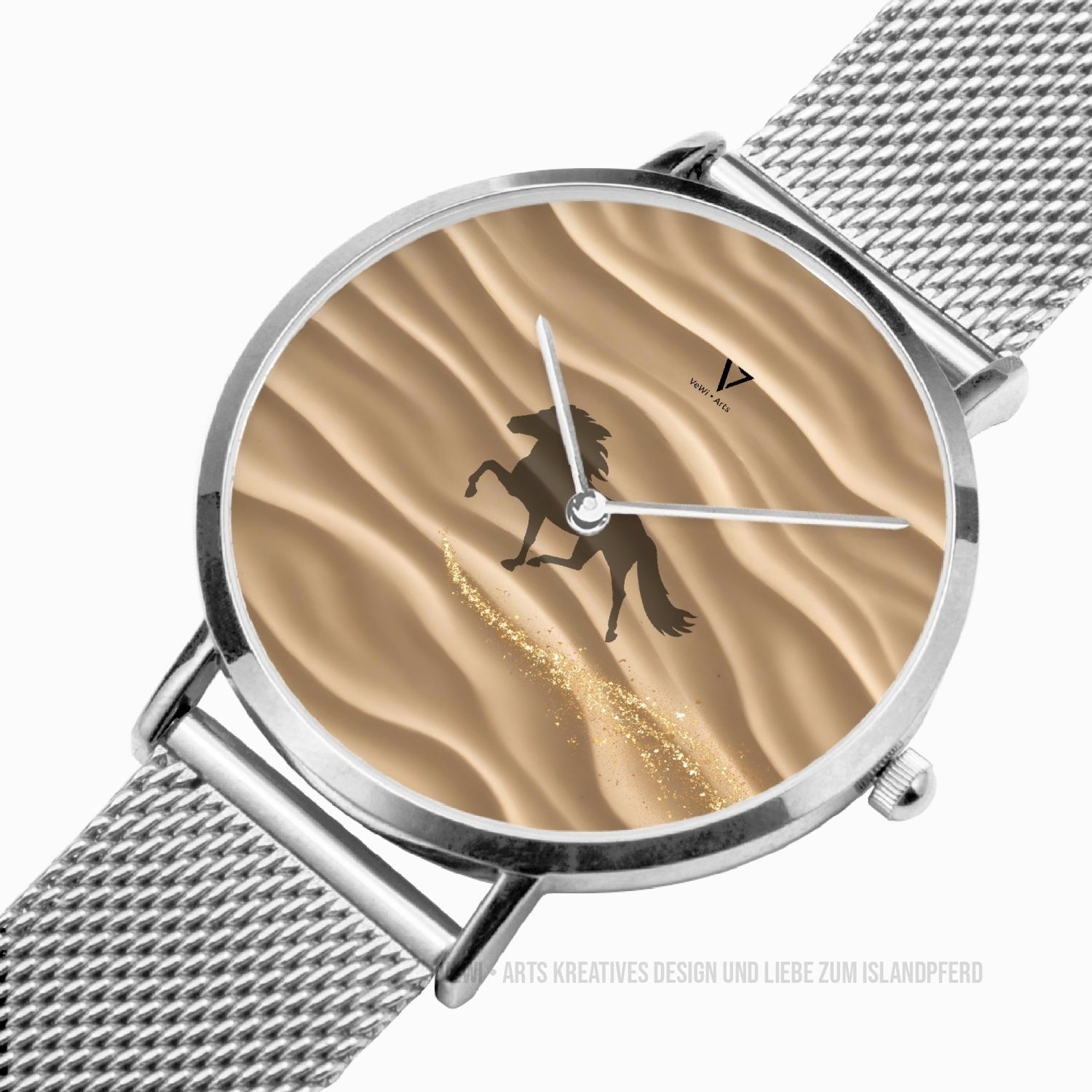 Ultra-thin Stainless Steel Quartz Uhr „Sandy Pace“