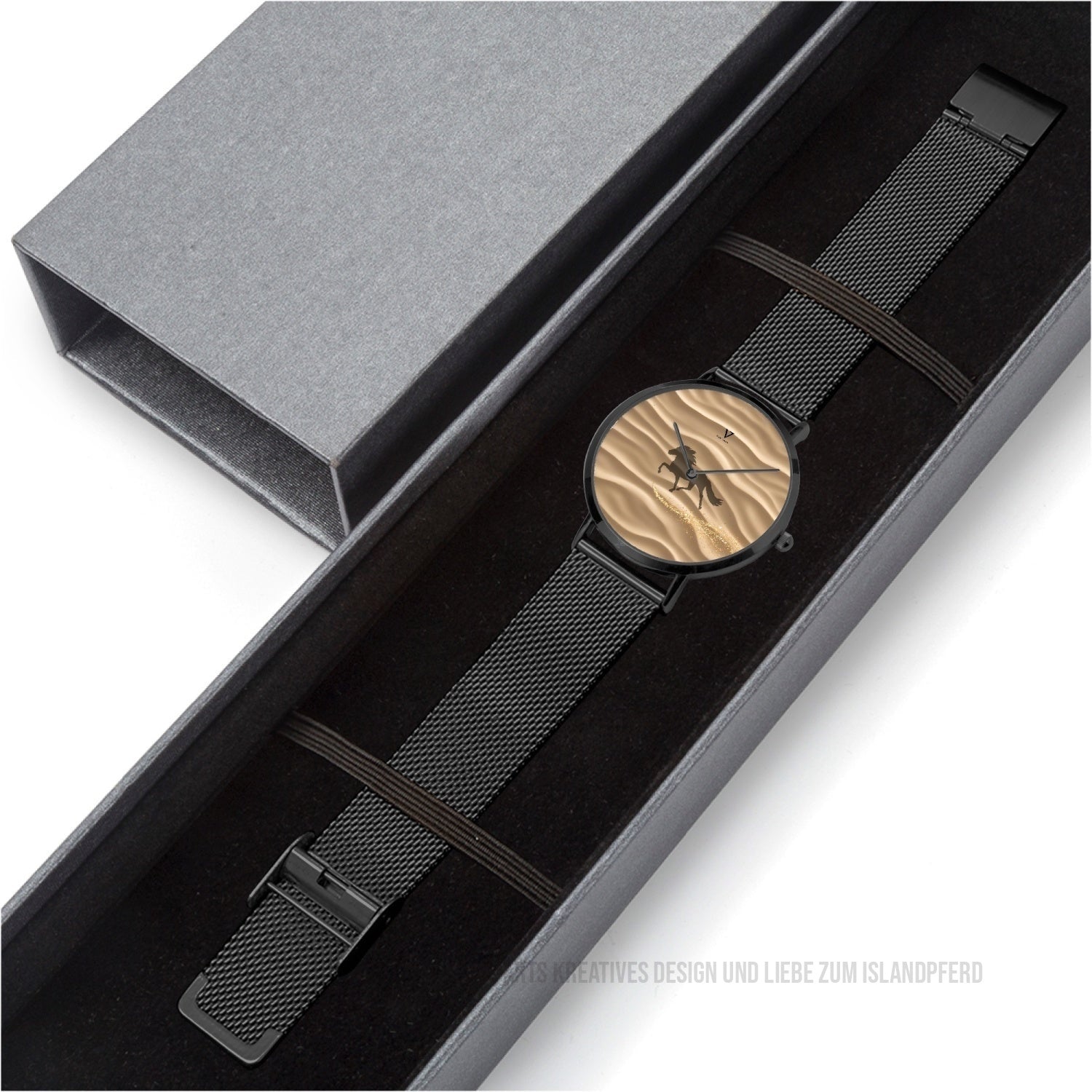 Ultra-thin Stainless Steel Quartz Uhr „Sandy Pace“