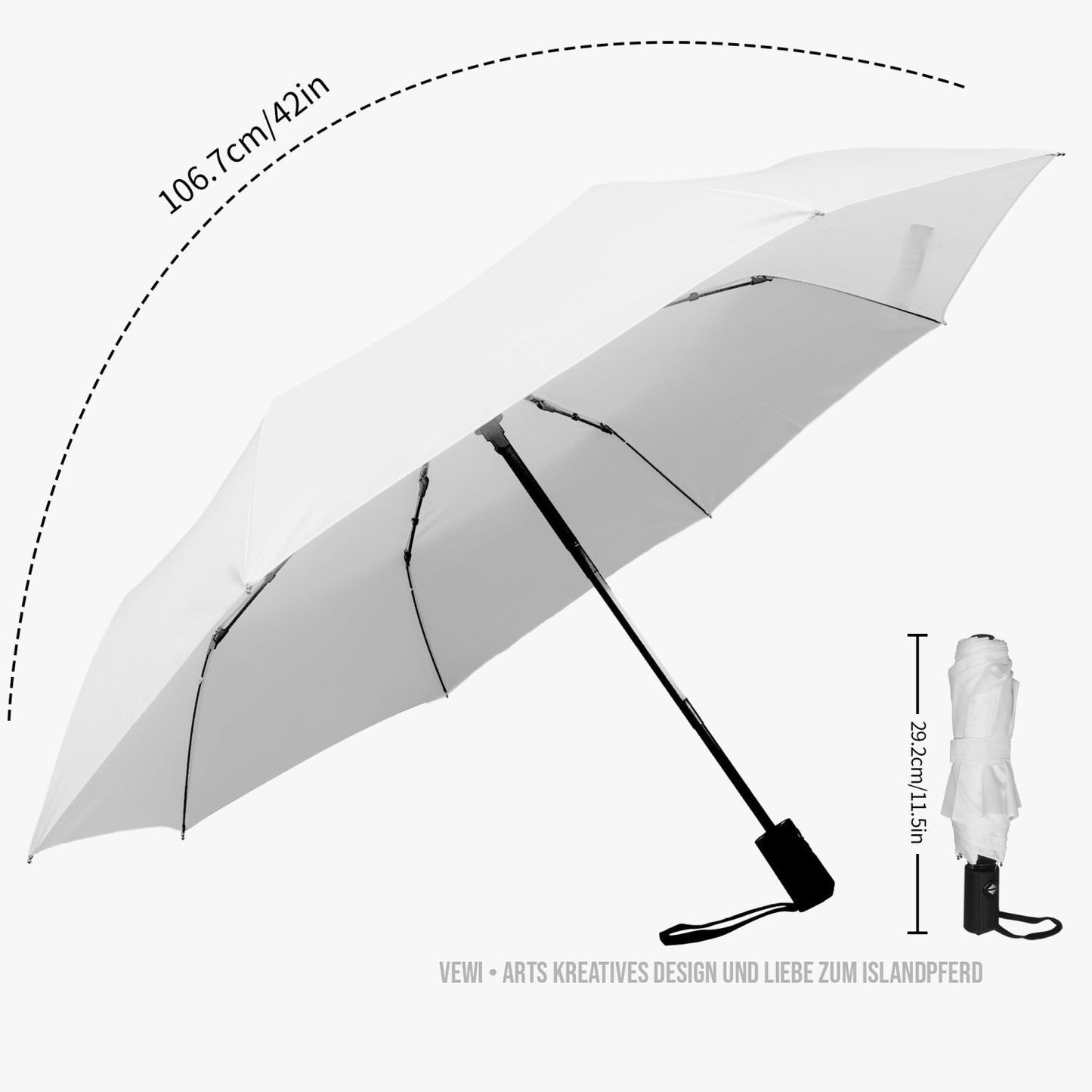 Handlicher Regenschirm "Floral Tölt" Automatik-Öffnung