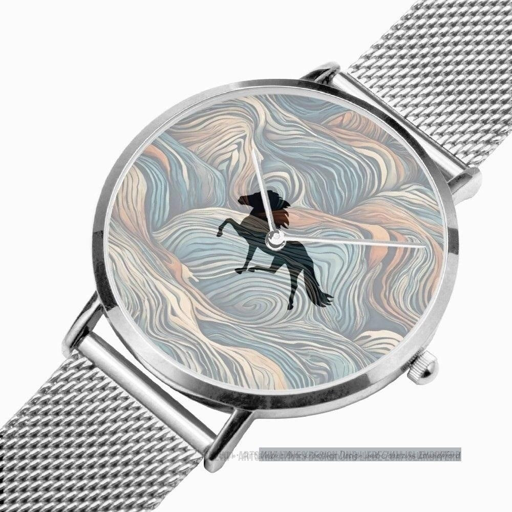 Ultra Slim Stainless Steel Quartz Uhr „Icelandic Pace“