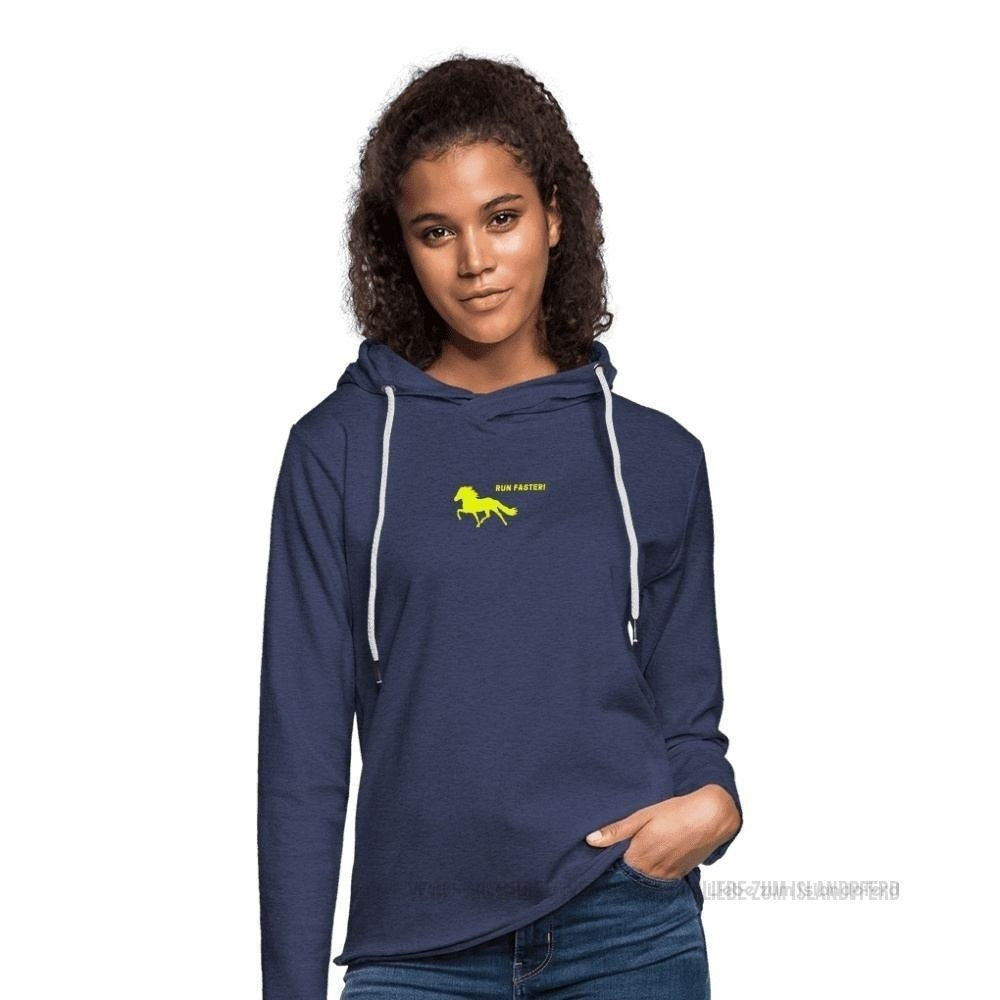 Leichtes Kapuzensweatshirt Unisex „Run faster, neon“