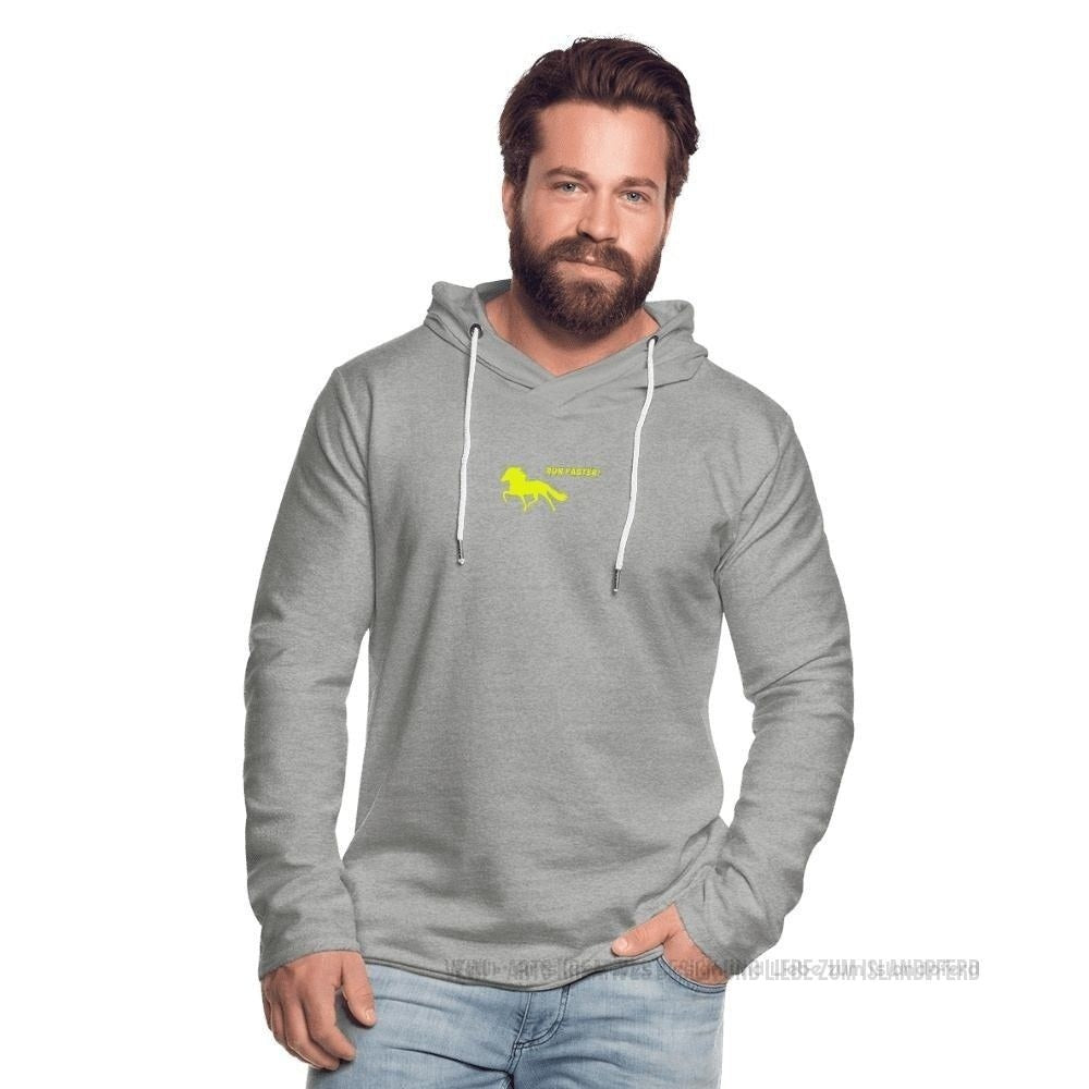 Leichtes Kapuzensweatshirt Unisex „Run faster, neon“