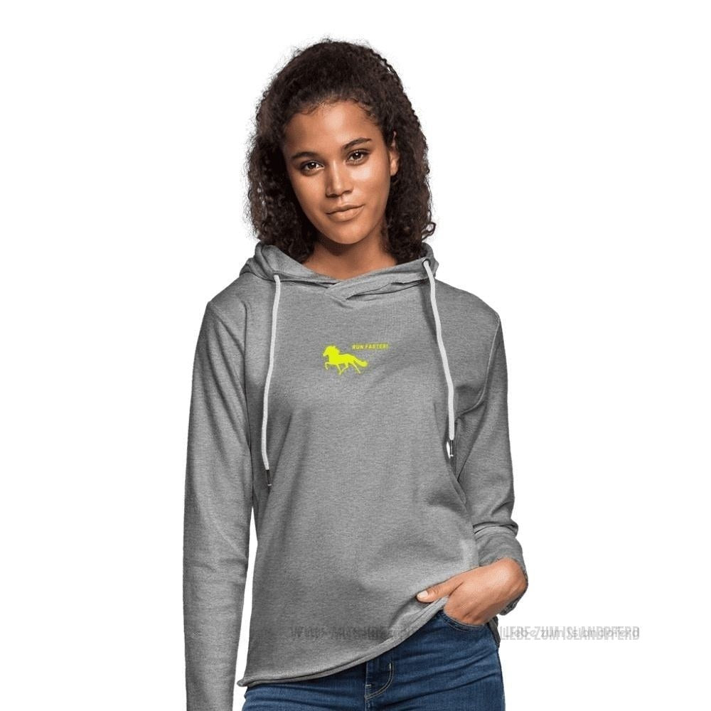 Leichtes Kapuzensweatshirt Unisex „Run faster, neon“