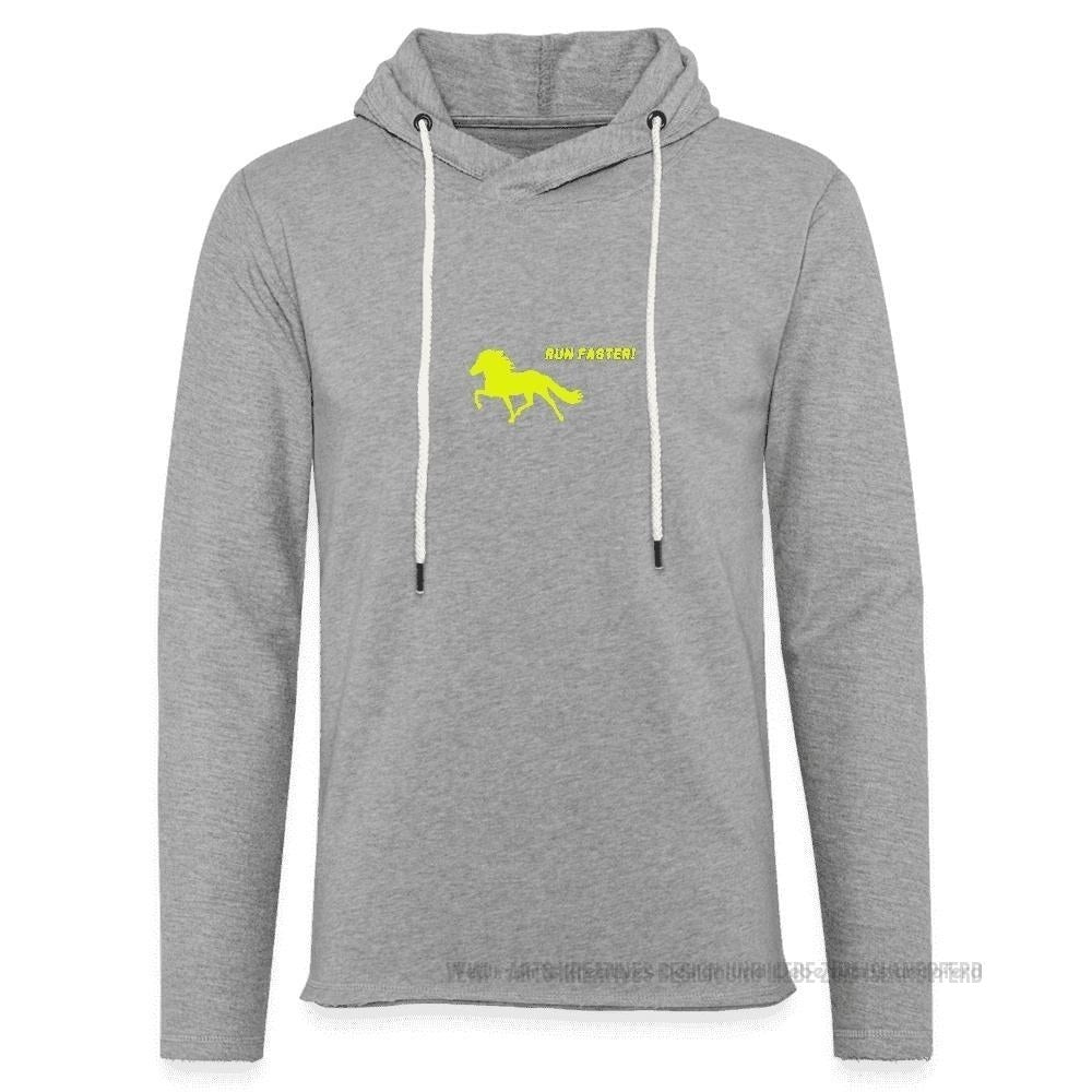 Leichtes Kapuzensweatshirt Unisex „Run faster, neon“