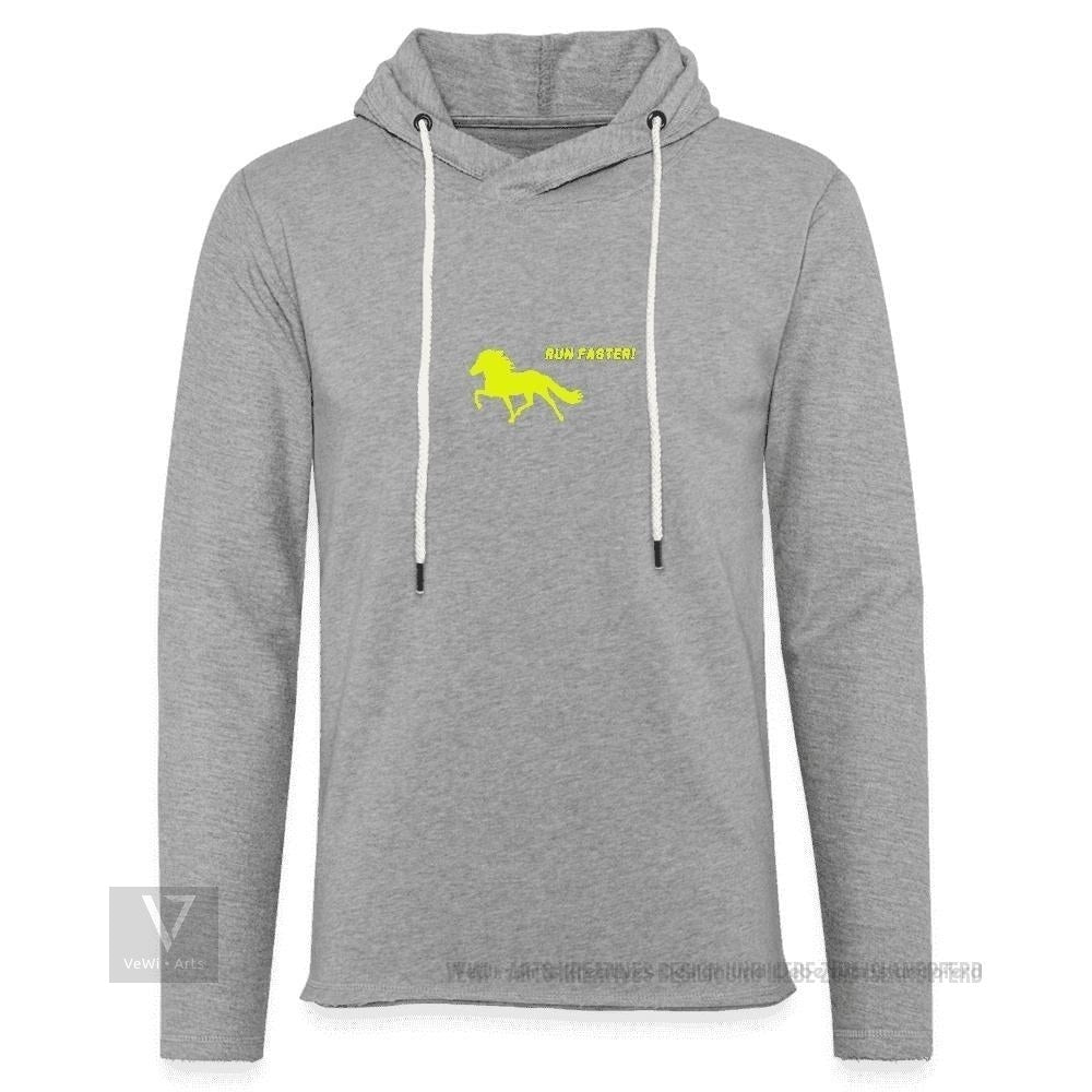 Leichtes Kapuzensweatshirt Unisex „Run faster, neon“