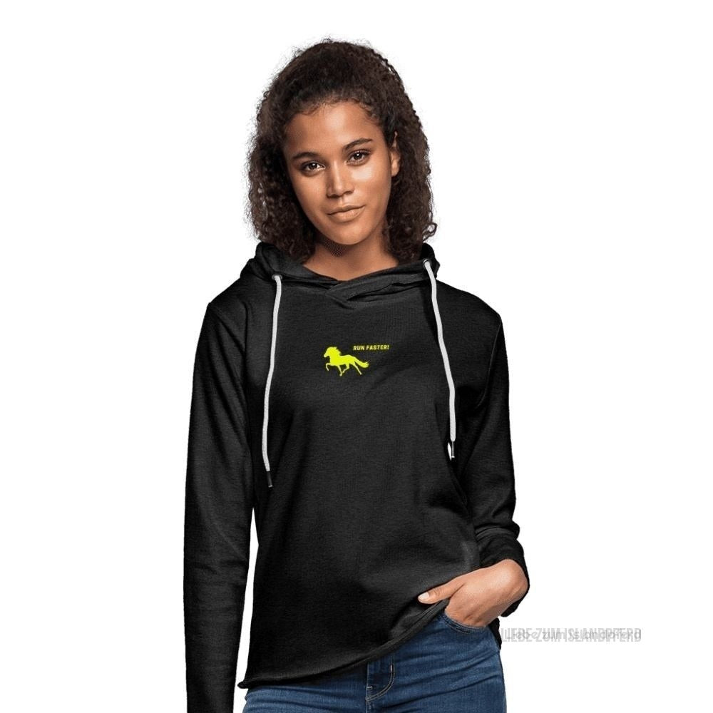 Leichtes Kapuzensweatshirt Unisex „Run faster, neon“