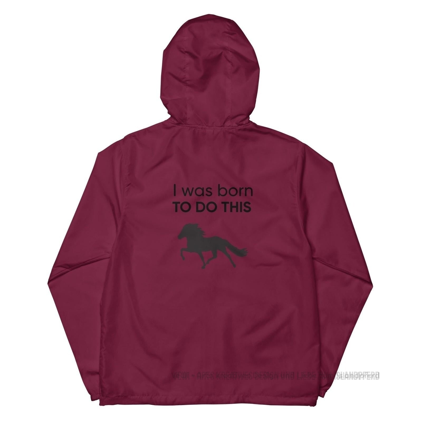 Leichter Unisex-Windbreaker mit Reißverschluss „Born to do this“