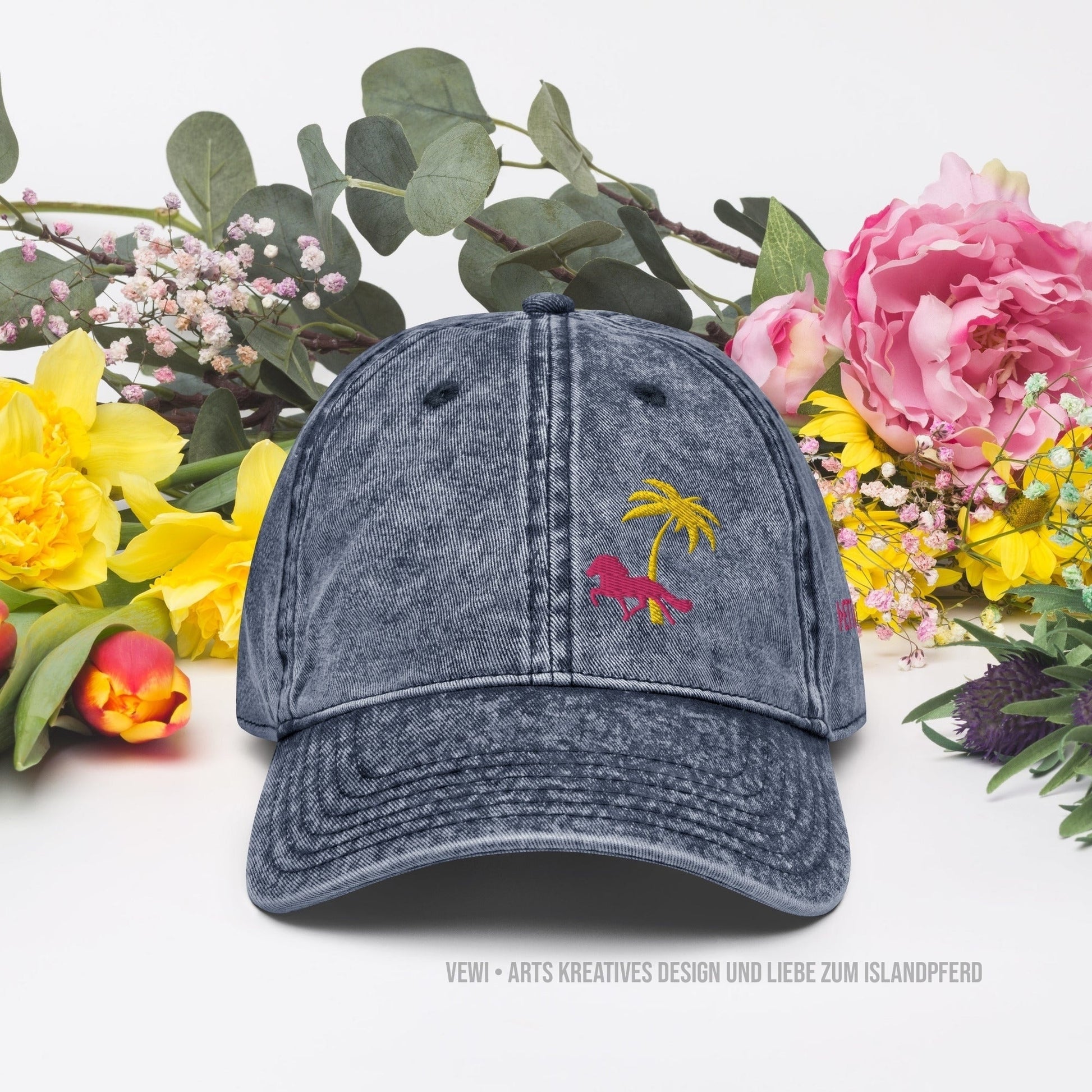 Denim Summer Cap „Palm Reddast“