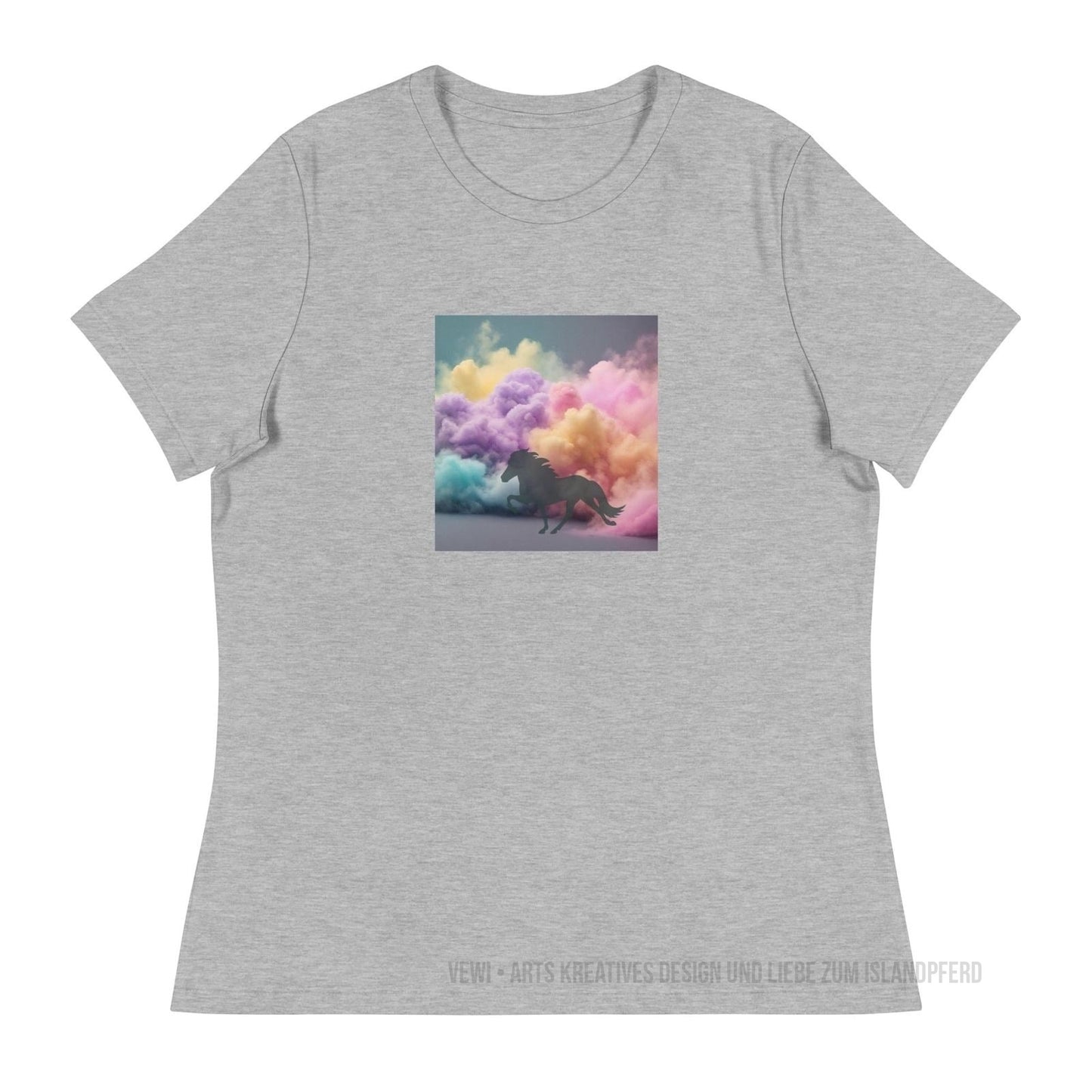 Lockeres Damen-T-Shirt „Cloudy Tœlt“