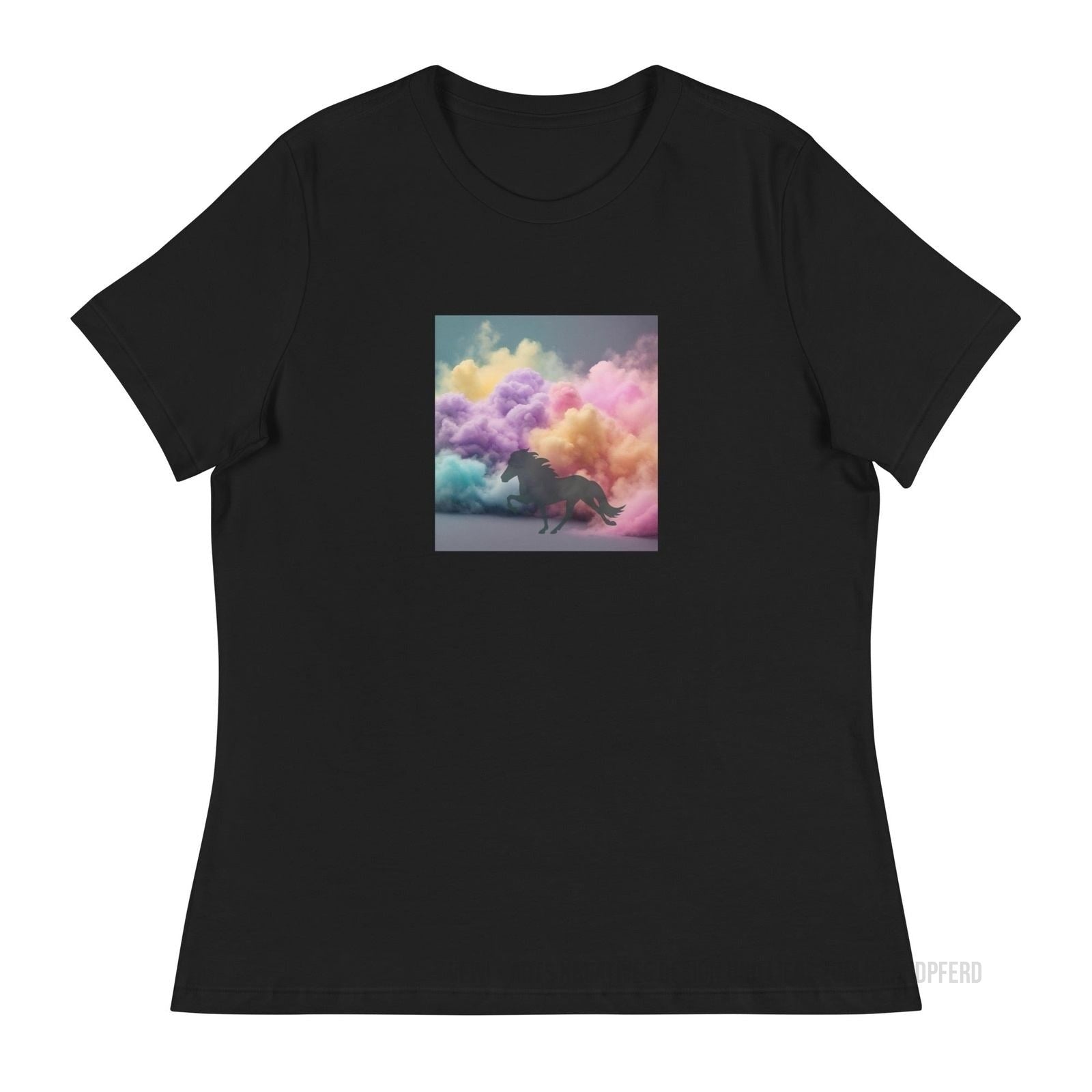 Lockeres Damen-T-Shirt „Cloudy Tœlt“