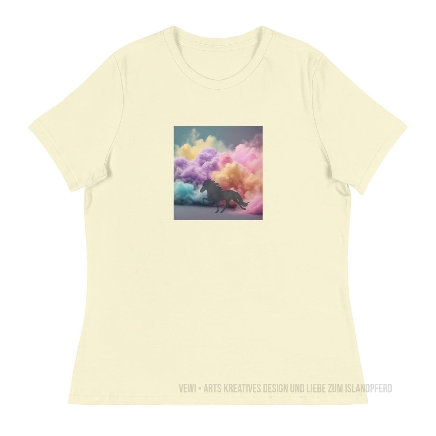 Lockeres Damen-T-Shirt „Cloudy Tœlt“