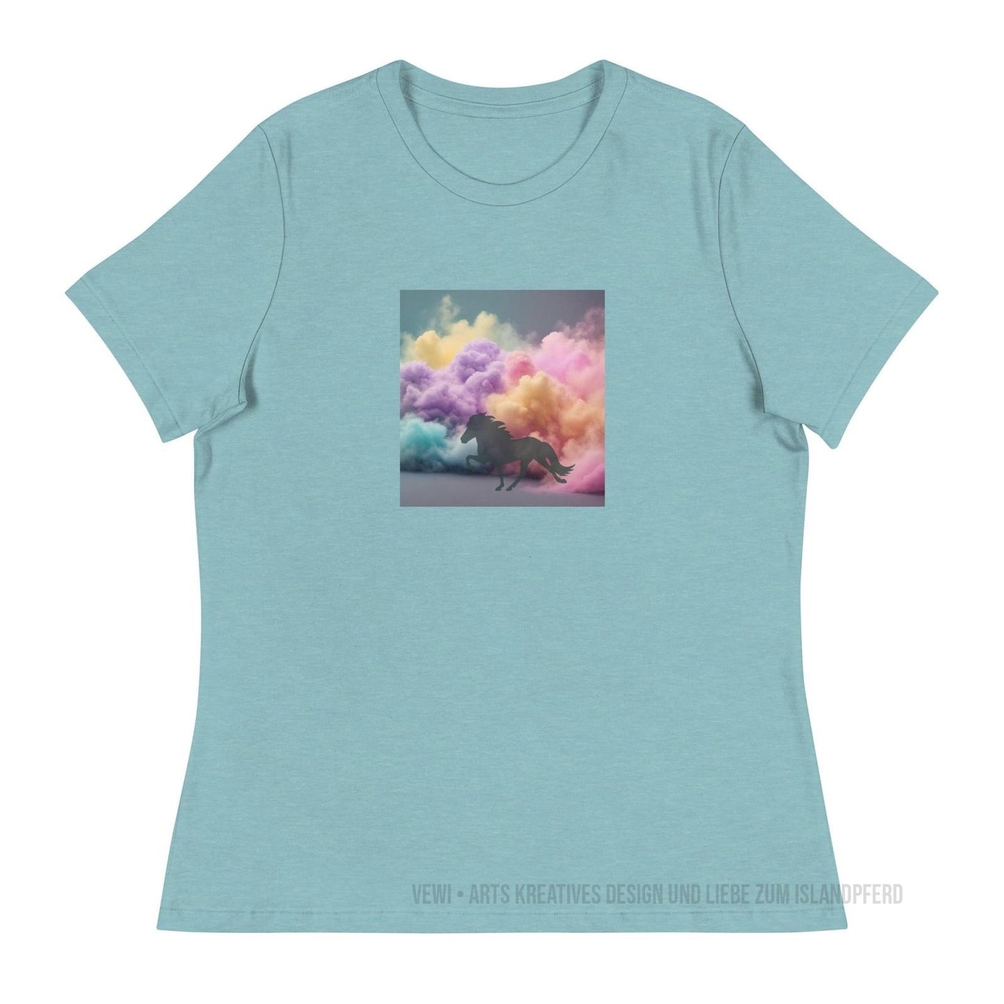 Lockeres Damen-T-Shirt „Cloudy Tœlt“