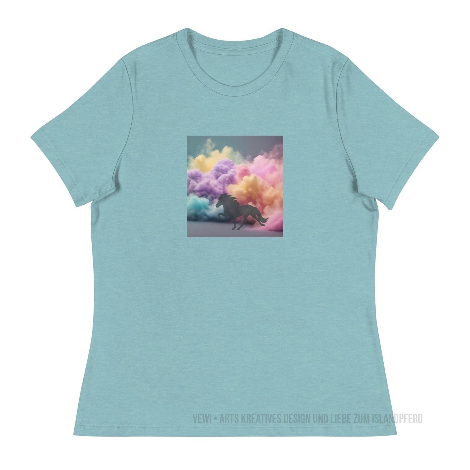 Lockeres Damen-T-Shirt „Cloudy Tœlt“