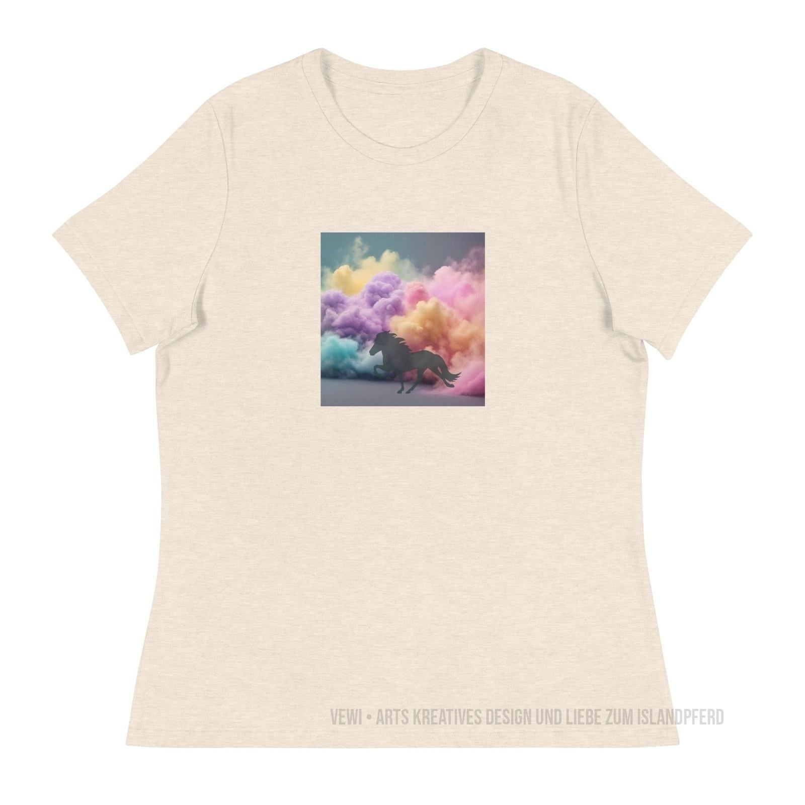 Lockeres Damen-T-Shirt „Cloudy Tœlt“