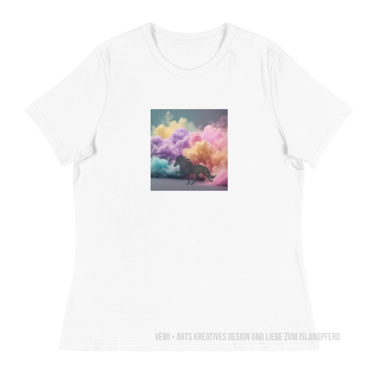 Lockeres Damen-T-Shirt „Cloudy Tœlt“